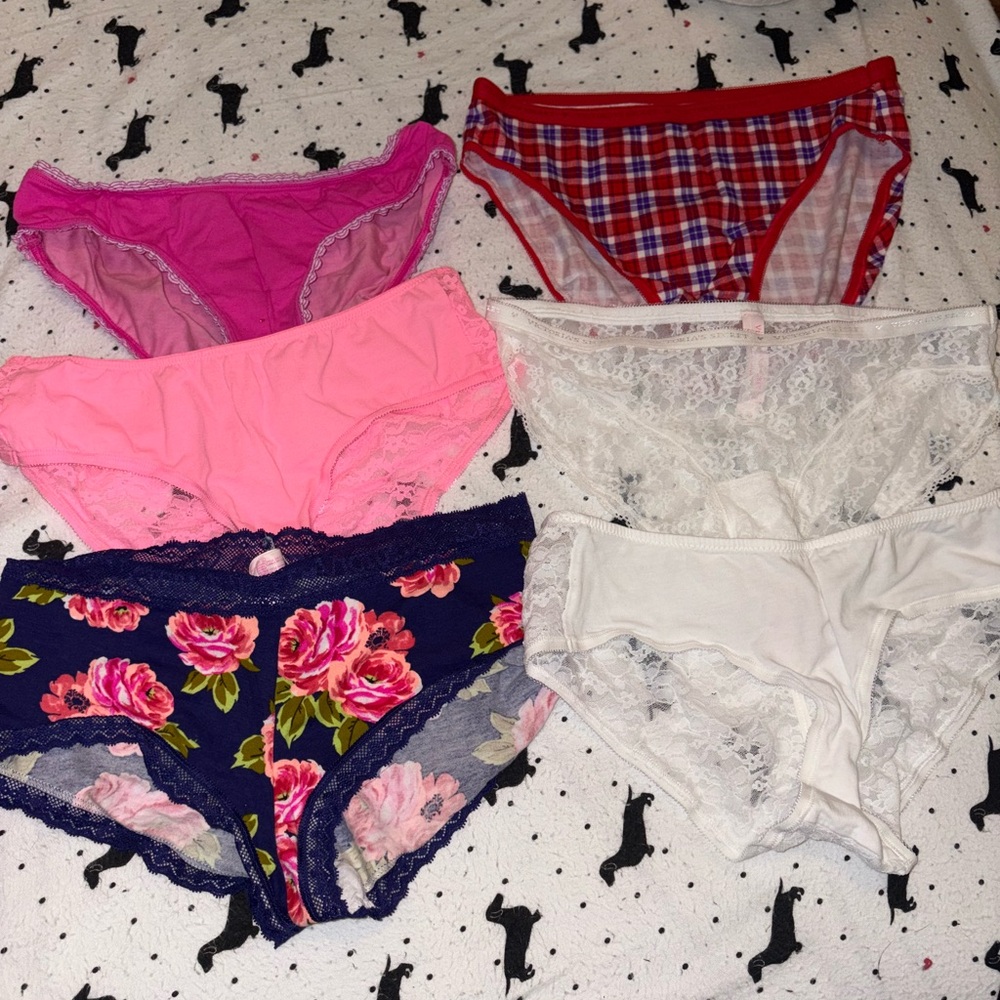 Victoria's Secret Assorted Panties - Pink, Red, White, Blue